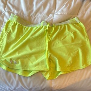 Under Armour Women's Neon Yellow Shorts
